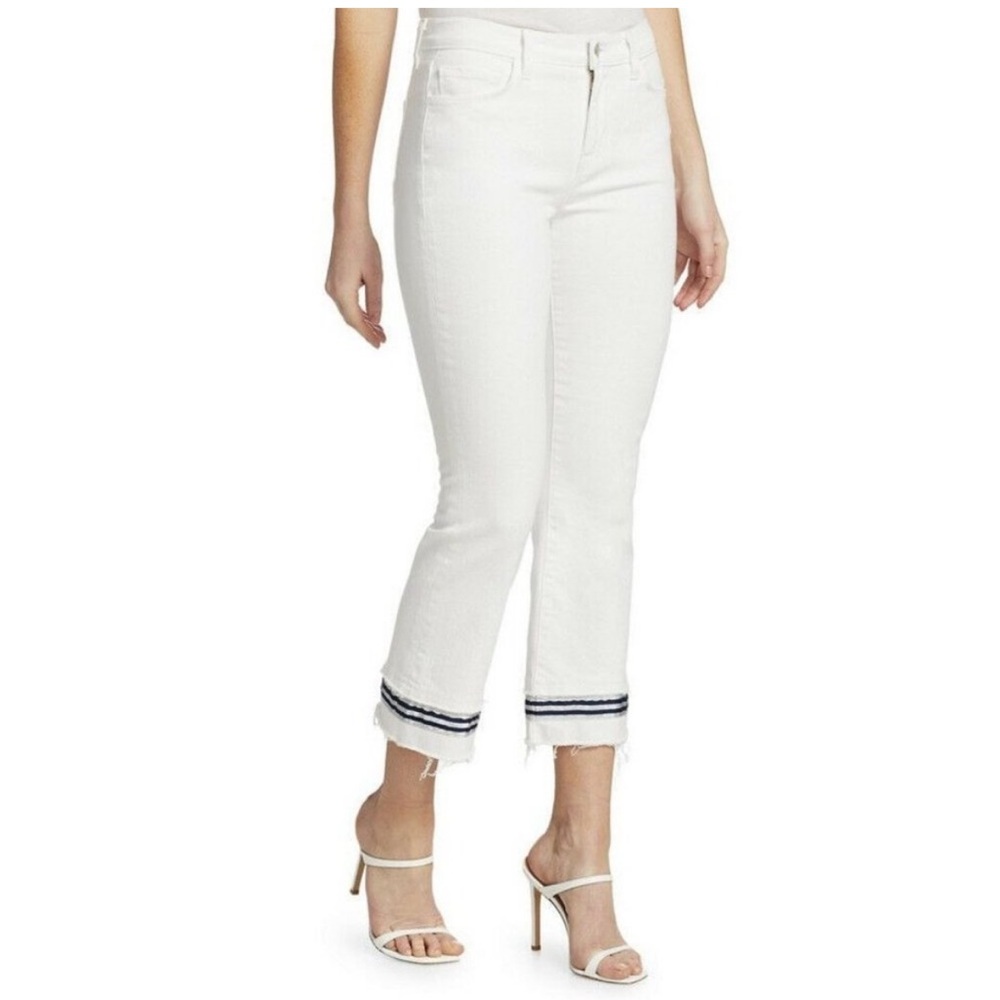 L'Agence Jada High Rise Cropped Jean White Women's 28